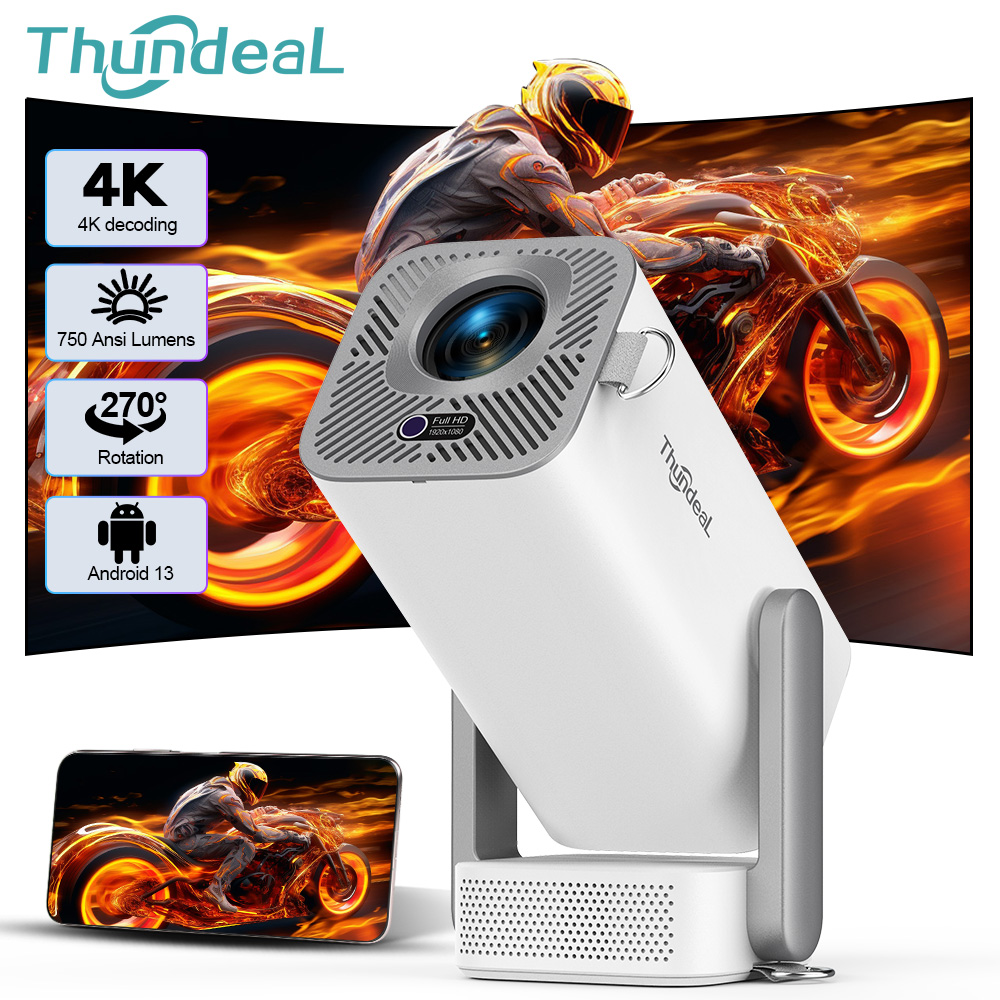 Home Cinema Complet - โปรเจคเตอร์ ThundeaL 4K Android Full HD