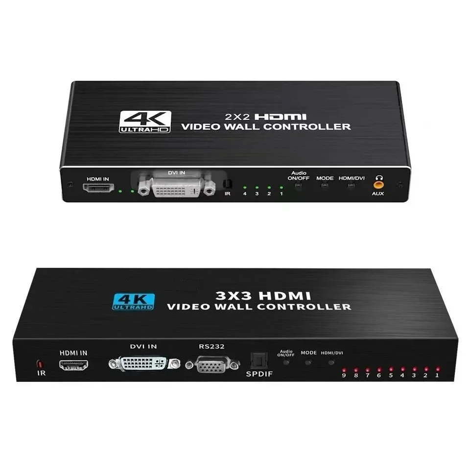 Home Cinema Video Processor - 4K 3x3 Video Wall Controller 1x2