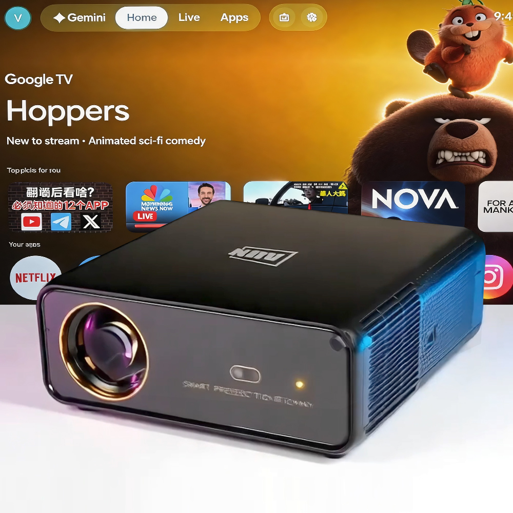 Home Cinema Complet - โปรเจคเตอร์ AUN U001 Pro Android ระบบ