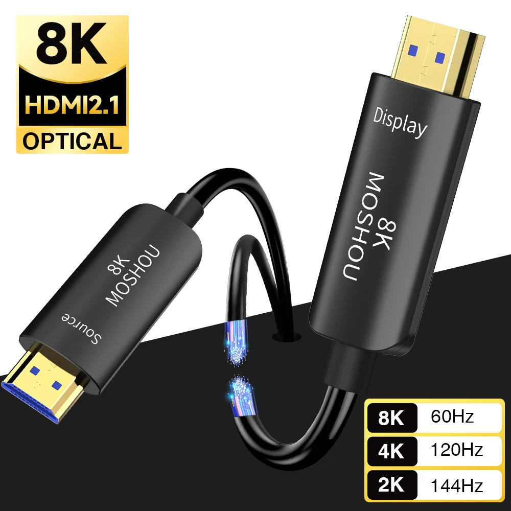 Hdmi Arc Cable - Moshou สาย2.1 HDMI 8K ไฟเบอร์ออปติก8K 60Hz