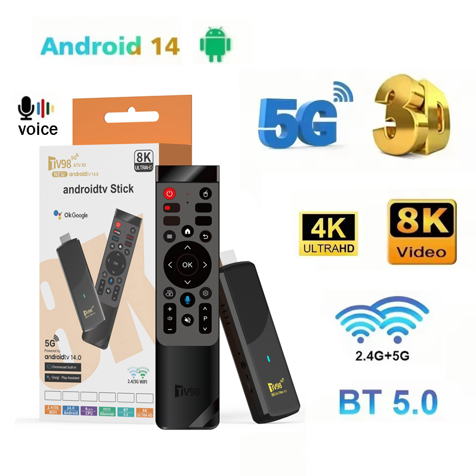 4K Media Player - ทีวี98 เอทีวี เอ็กซ์9 สมาร์ททีวีสติ๊ก แอนดรอยด์14 โอทีเอ