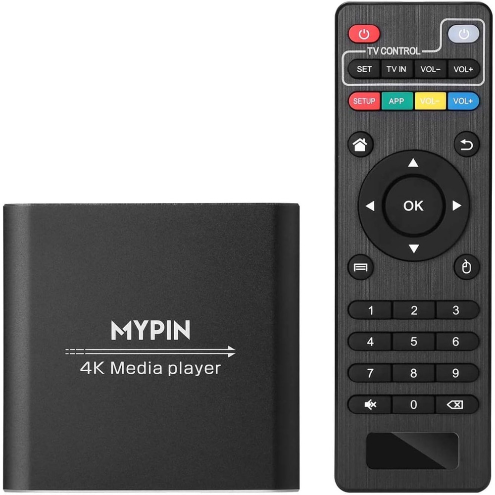 4K Media Player - เครื่องเล่นมีเดีย 4K พร้อมฮาร์ดดิสก์ 8TB/USB/TF, รองรับรูปแบบ H.265,