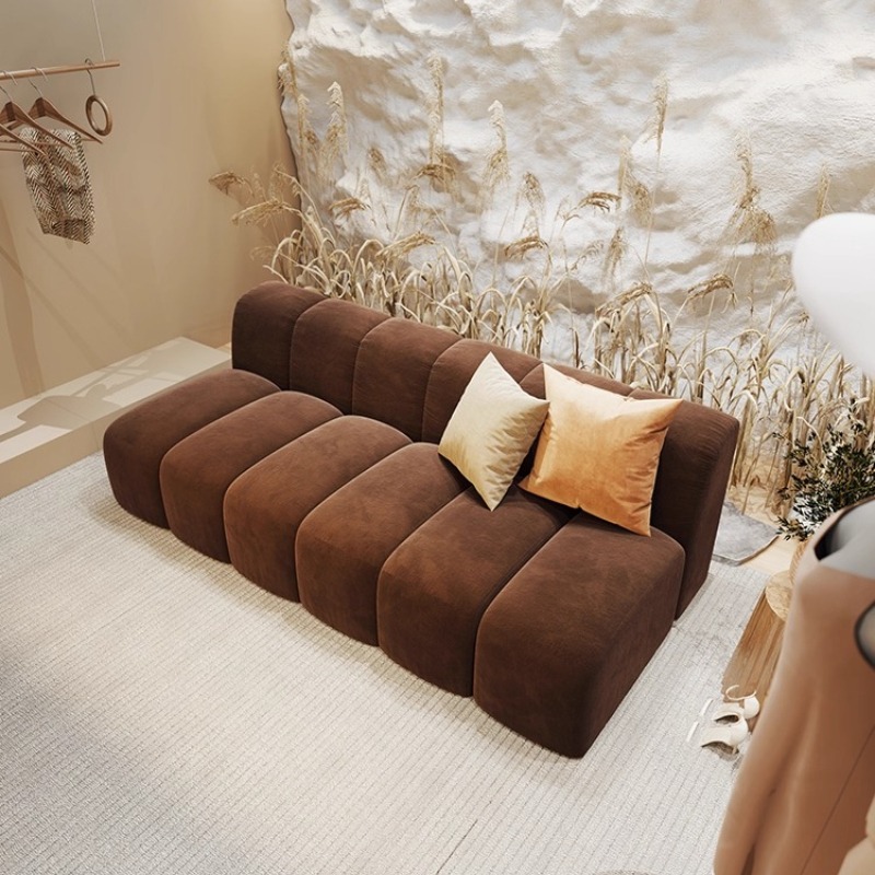 Home Cinema Flooring - โซฟาห้องนั่งเล่นสไตล์นอร์ดิกที่นั่งสบาย ดีไซน์หรูหรา เหมาะสำหรับเล่นเกม ดูหนัง โซฟาแบบวางพื้นสำหรับผู้ใหญ่ เฟอร์นิเจอร์ตกแต่งบ้าน