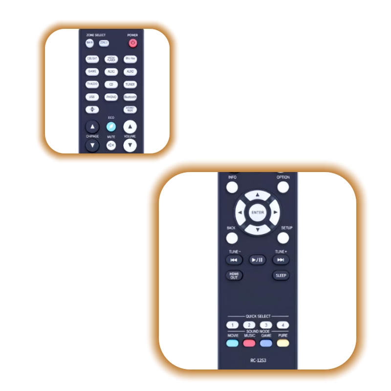 Home Cinema Denon - RC-1253 รีโมทคอนโทรลสากลสำหรับเดโนน AVR-S660H AVR-S760H AVR-X2800H -