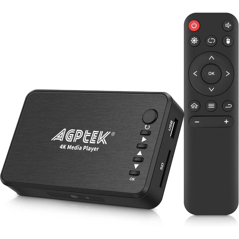 4K Media Player - เครื่องเล่นมีเดีย HDMI 4K@30Hz รองรับฮาร์ดดิสก์ 14TB, ยูเอสบี
