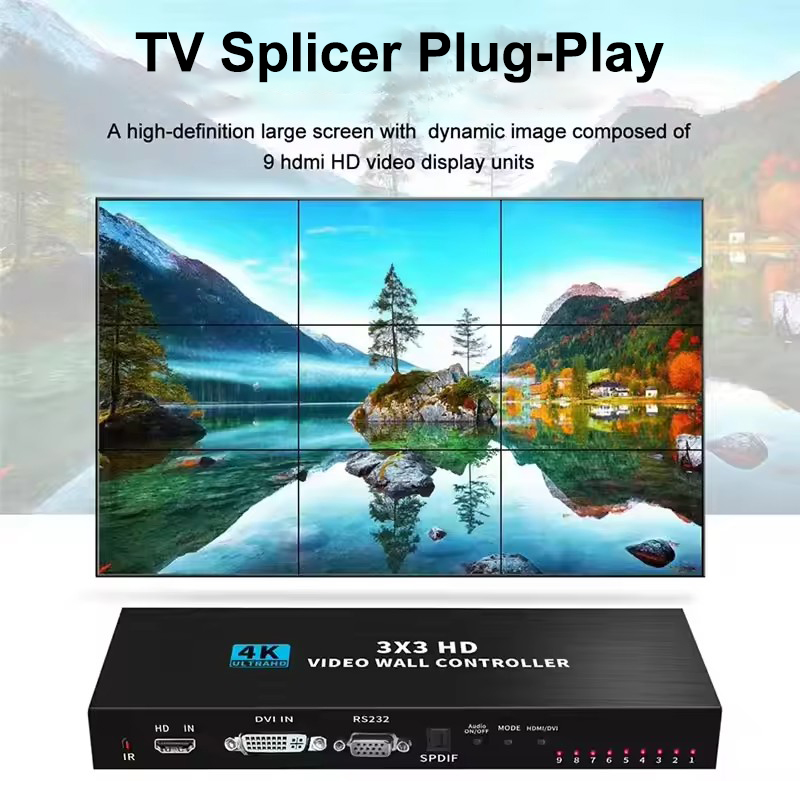 Home Cinema Video Processor - 4K HDMI Video Wall Controller 3X3