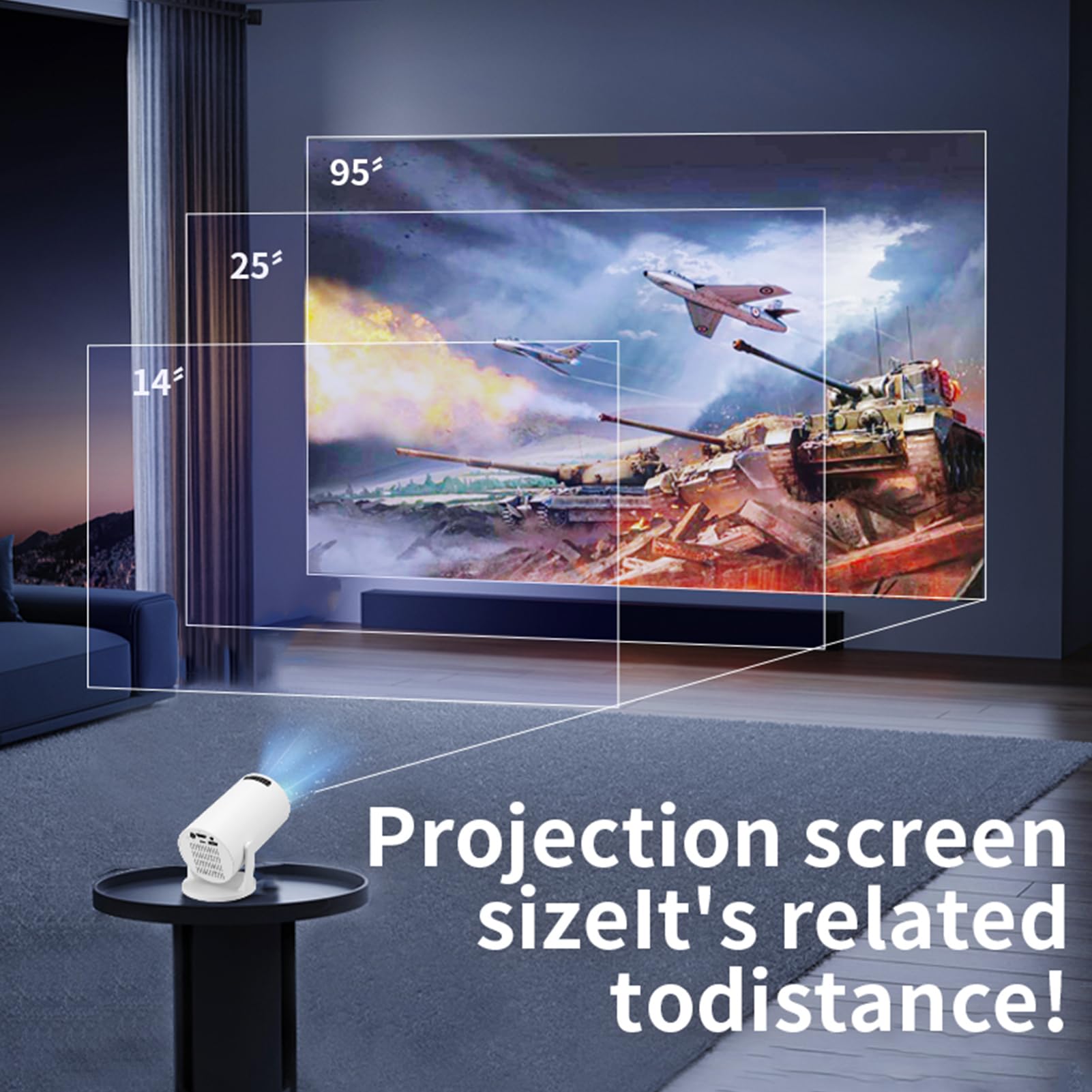 M5 8K Wifi 6 โปรเจคเตอร์ความละ - Home Cinema Gaming บทวิจารณ์และราคา