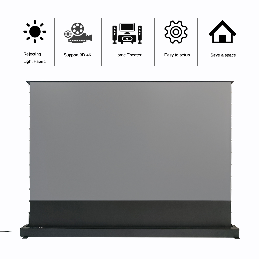 จอโปรเจคเตอร์ไฟฟ้าแบบป๊อปอัพขน - Home Cinema Flooring บทวิจารณ์และราคา