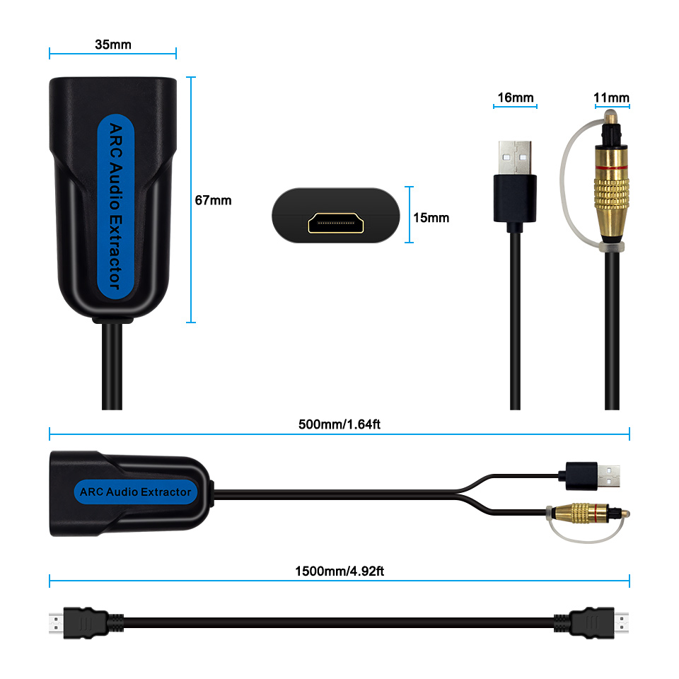 ตัวแยกสัญญาณเสียง HDMI ARC eAR - Hdmi Arc Cable บทวิจารณ์และราคา