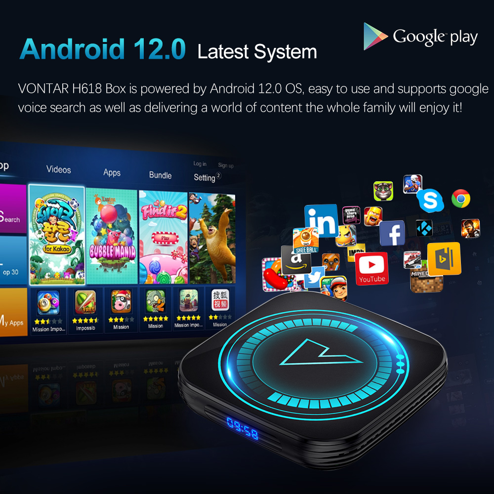 Vontar H618กล่องสมาร์ททีวีแอนด - Home Cinema Google บทวิจารณ์และราคา