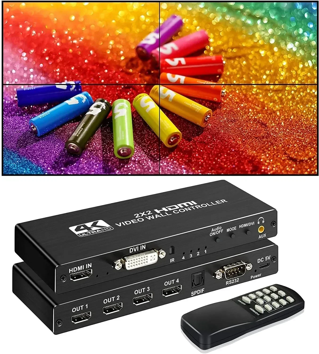 4K HDMI Video Wall Controller  - Home Cinema Video Processor บทวิจารณ์และราคา